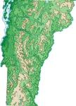 Vermont topographical map